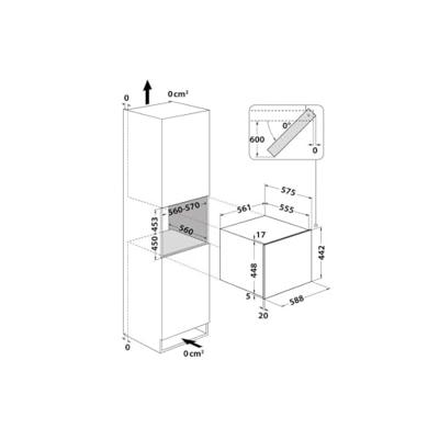Whirlpool W WC5120 Inbouw wijnkoelkast Grijs