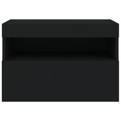 Tv-wandmeubel met LED-verlichting 60x30x40 cm zwart