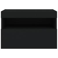 Tv-wandmeubel met LED-verlichting 60x30x40 cm zwart - thumbnail