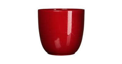 Mica Decorations tusca pot donkerrood glans 11x12cm
