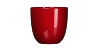Mica Decorations tusca pot donkerrood glans 11x12cm - thumbnail