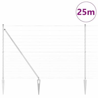 Weidehekwerk Zilver 25 x 1.6 m Gegalvaniseerd staal