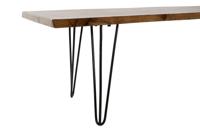 Bank DKD Home Decor 160 x 46 x 46 cm Natuurlijk Zwart Lichtbruin Alpino - thumbnail