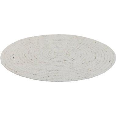 Vloerkleed Anjali - wit - Ø100 cm