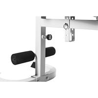 Verstelbare fitnessbank met Curlrack wit - thumbnail