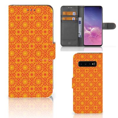 Samsung Galaxy S10 | Telefoon Hoesje | Batik Oranje Samsung Galaxy S10 | Telefoon Hoesje | Batik Oranje