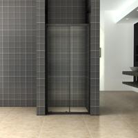 Skyline nis schuifdeur 1200 x 2000 x 8 mm nano helder glas/mat zwart - thumbnail