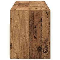 Badkamerwandkast 80x25x30 cm bewerkt hout oud houtkleurig - thumbnail