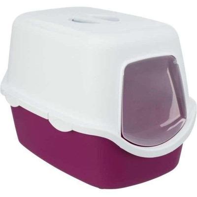 TRIXIE KATTENBAK VICO BES PAARS / WIT 56X40X40 CM