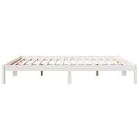 Bedframe extra lang zonder matras grenenhout wit 200x210 cm - thumbnail