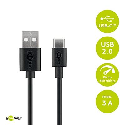 Goobay USB-C laadkabel 1m zwart - 9550300 Goobay USB-C laadkabel 1m zwart - 9550300
