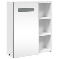 Badkamerkast met spiegel en LED 45x13x52 cm wit - thumbnail