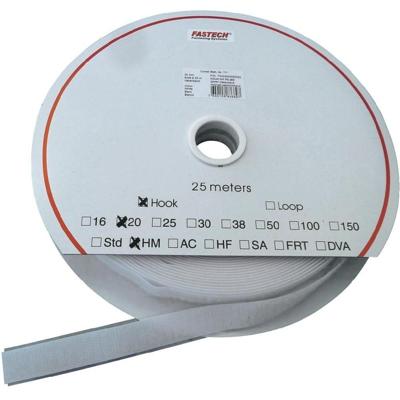 FASTECH® T0101600000325 Klittenband Om vast te plakken Hotmelt Haakdeel (l x b) 25000 mm x 16 mm Wit 25 m