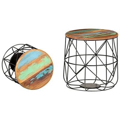 Salontafels 2 st massief gerecycled hout Salontafels 2 st massief gerecycled hout