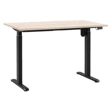 Bureau Homeworx zit/sta elektrisch verstelbaar - eikenkleur/zwart - 75/118x120x70 cm