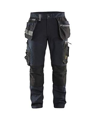 Blåkläder Werkbroek met stretchpanelen en spijkerzakken 15991343 | Donker marineblauw/Zwart | Maat 62 - 7330509692943