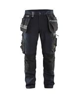 Blåkläder Werkbroek met stretchpanelen en spijkerzakken 15991343 | Donker marineblauw/Zwart | Maat 62 - 7330509692943 - thumbnail