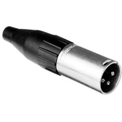 Amphenol AC3M XLR-connector Stekker, recht Aantal polen: 3 Zwart, Zilver 1 stuk(s)