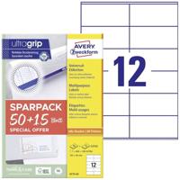 Avery-Zweckform 6175-65 Universele etiketten 105 x 48 mm Papier Wit 65 vellen Permanent hechtend Inkjet, Laser (zwart/wit), Laser (kleur), Kopiëren - thumbnail