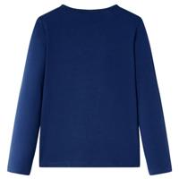 Kindershirt lange mouwen hert van pailletten 104 marineblauw - thumbnail