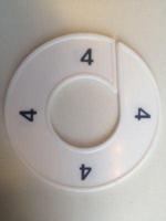 Maatring 9cm wit/zwart 4 - thumbnail