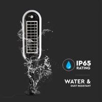 V-TAC VT-945 Solar Tuinpaal Verlichting - IP65 Waterdicht - Wit + Zwart - 5W- 400 Lumen - - thumbnail