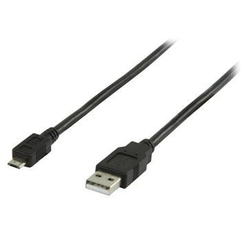 Valueline vlcp60500b10 usb 2.0 usb a male - usb micro b male kabel 1,00 m zwart
