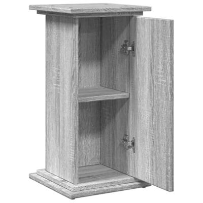VidaXL Sokkel met opbergruimte 31x30x60 cm bewerkt hout grijs sonoma - thumbnail