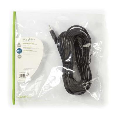 Stereo-Audiokabel | 3,5 mm Male - 3,5 mm Male | 10 m | Zwart