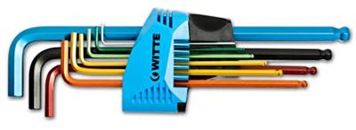 Inbussleutel Set WITTE 1,5-2-2,5-3-4-5-6-8-10 mm Zeshoekig Inbussleutel Set 9 Onderdelen