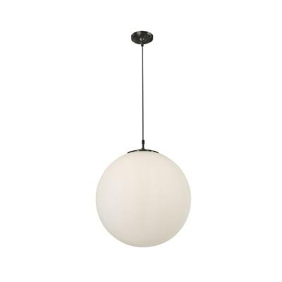 Searchlight Glazen hanglampAtom Ø 30cm met zwart - 6088