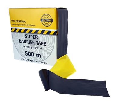 afzetband zwart/geel 500lg 80br