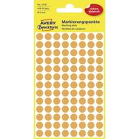 Etiket avery 3178 rond 8mm oranje 416st - thumbnail