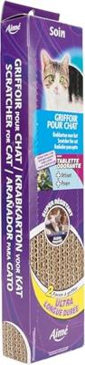 Kartonnen krabpaal - AIMÉ - Voor katten, dubbelzijdige krabplank, supersterk en langdurig, kattenkruidgeur