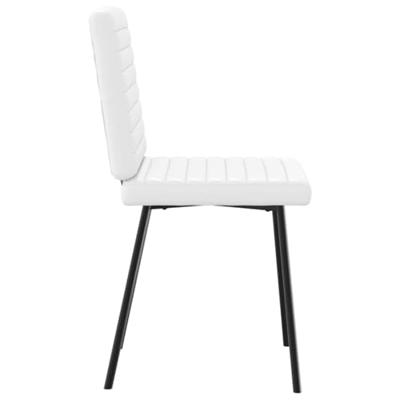 Eetkamerstoelen 6 st kunstleer wit