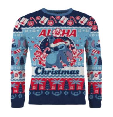 Lilo & Stitch Christmas Sweater Stitch Aloha Christmas Size L