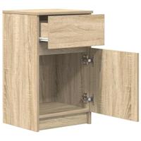 Nachtkastjes 2 st 39x35x65 cm bewerkt hout sonoma eikenkleurig - thumbnail
