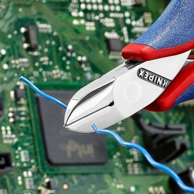 Knipex 77 12 115 Elektronica en fijnmechanica Zijkniptang Met facet 115 mm