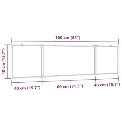 VidaXL Whiteboard magnetisch inklapbaar 160x40x1,7 cm aluminium