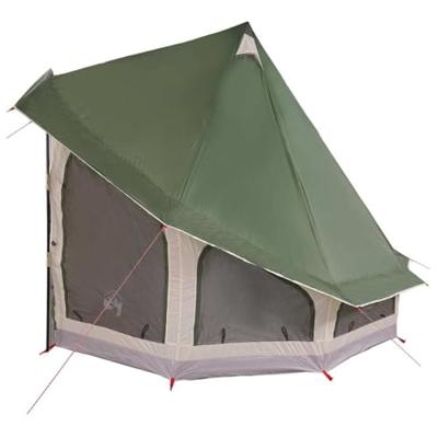 VidaXL Familie tipi tent tipi met dak groen 404 x 370 x 270 cm VidaXL Familie tipi tent tipi met dak groen 404 x 370 x 270 cm