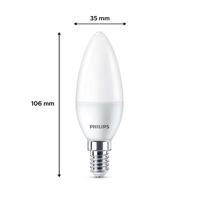 Philips LED 9290035411 LED-lamp Energielabel F (A - G) E14 Kaars 4.9 W = 40 W Warmwit (Ø x l) 35 mm x 106 mm 6 stuk(s) - thumbnail