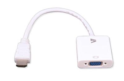 V7 CBLHDAV-1E kabeladapter/verloopstukje 1x 19-pin HDMI 1x 15-pin VGA Wit V7 CBLHDAV-1E kabeladapter/verloopstukje 1x 19-pin HDMI 1x 15-pin VGA Wit