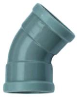 Wavin PVC Bocht 45° Manchet Mofverbinding 110mm - Duurzaam & Weerbestendig Waterafvoer - thumbnail