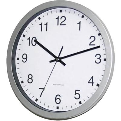 EUROTIME 56831-07 Wandklok Zendergestuurd 30 cm x 43 mm Zilver