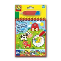 SES kleuren met water kleurboek met water stift boerderij - thumbnail