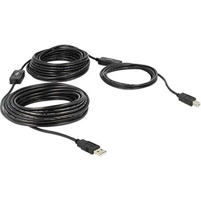 Delock 83557 USB-kabel USB 2.0 USB-A stekker, USB-B stekker 20.00 m Zwart UL gecertificeerd Delock 83557 USB-kabel USB 2.0 USB-A stekker, USB-B stekker 20.00 m Zwart UL gecertificeerd