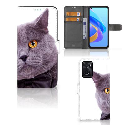 OPPO A76 | A96 | Telefoonhoesje | Met pasjeshouder | Kat OPPO A76 | A96 | Telefoonhoesje | Met pasjeshouder | Kat