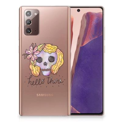 Silicone Back Case Samsung Note 20 Boho Skull Silicone Back Case Samsung Note 20 Boho Skull
