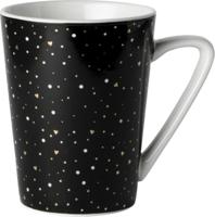 Dutch Rose loft zwart-wit mok zwart met glitters 31 cl - thumbnail