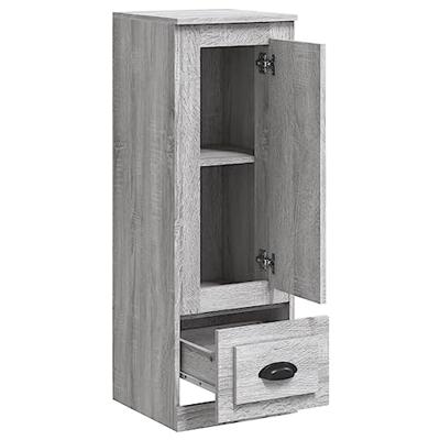 Hoge kast 36x35,5x103,5 cm bewerkt hout grijs sonoma eikenkleur